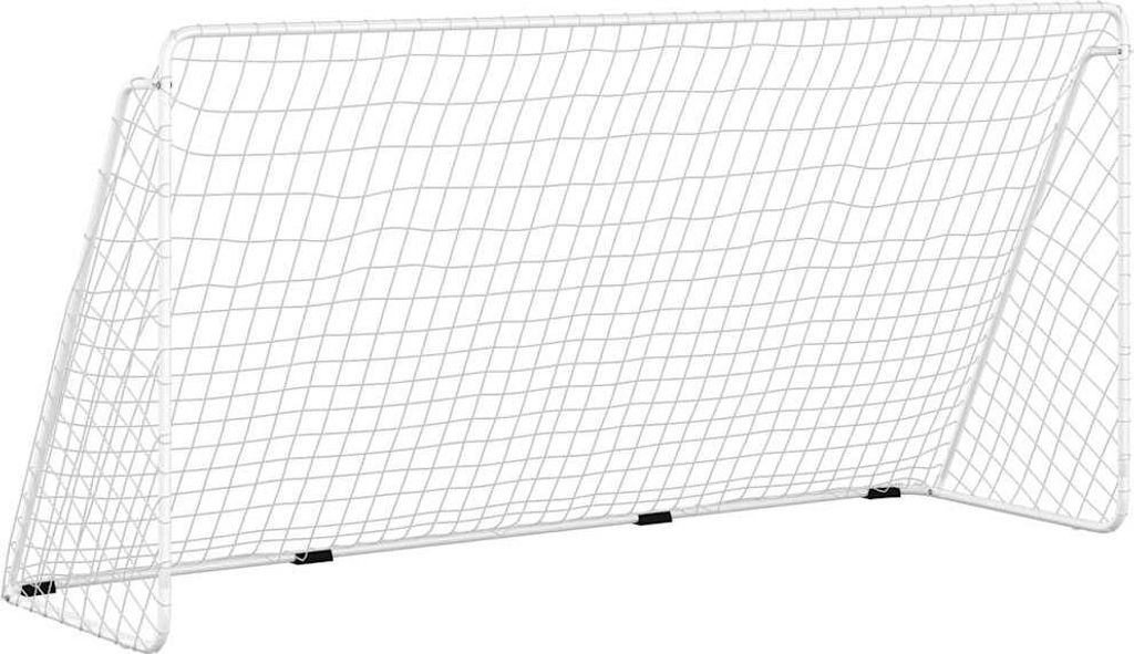 vidaXL Fotbalová branka se sítí bílá 366x122x182 cm ocelová Obrázek produktu 