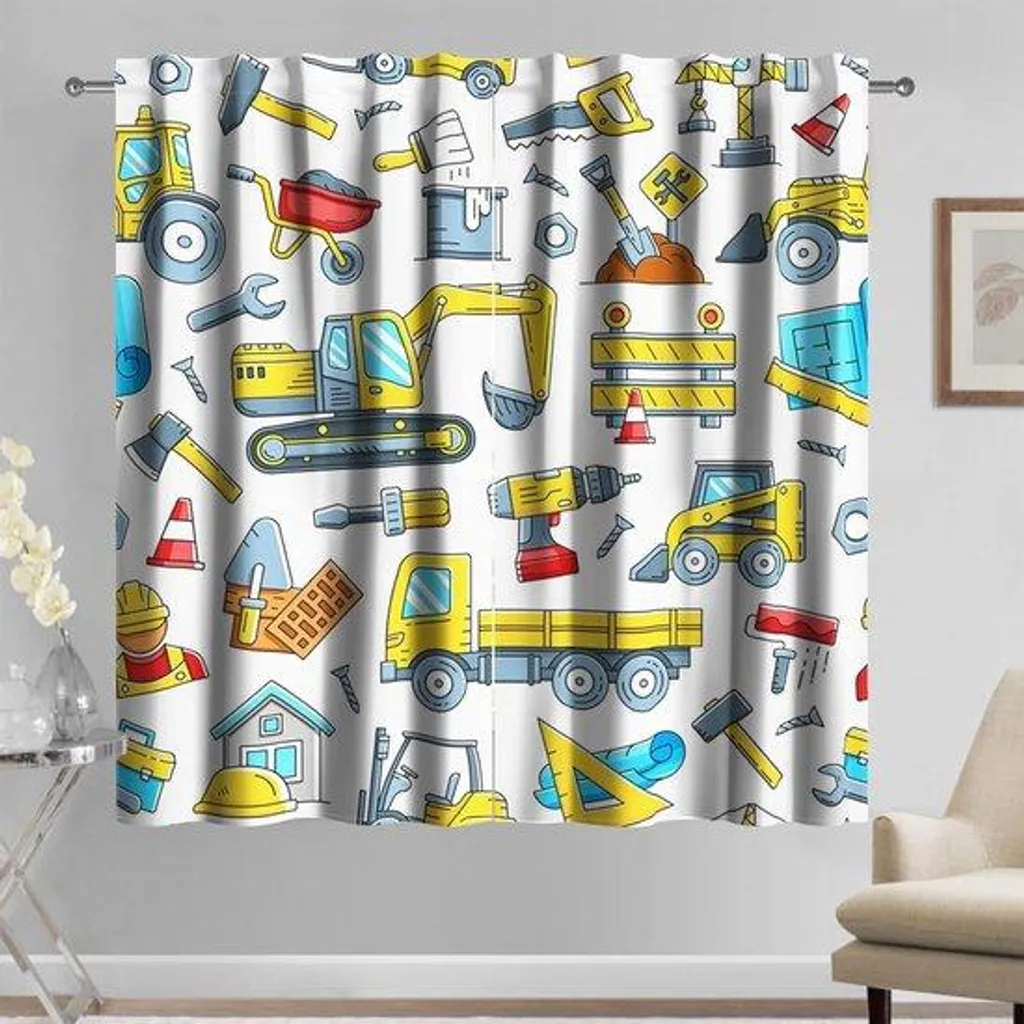 Rideaux noirs anti-lumière pour enfant - Décoration murale 117 x 138 cm