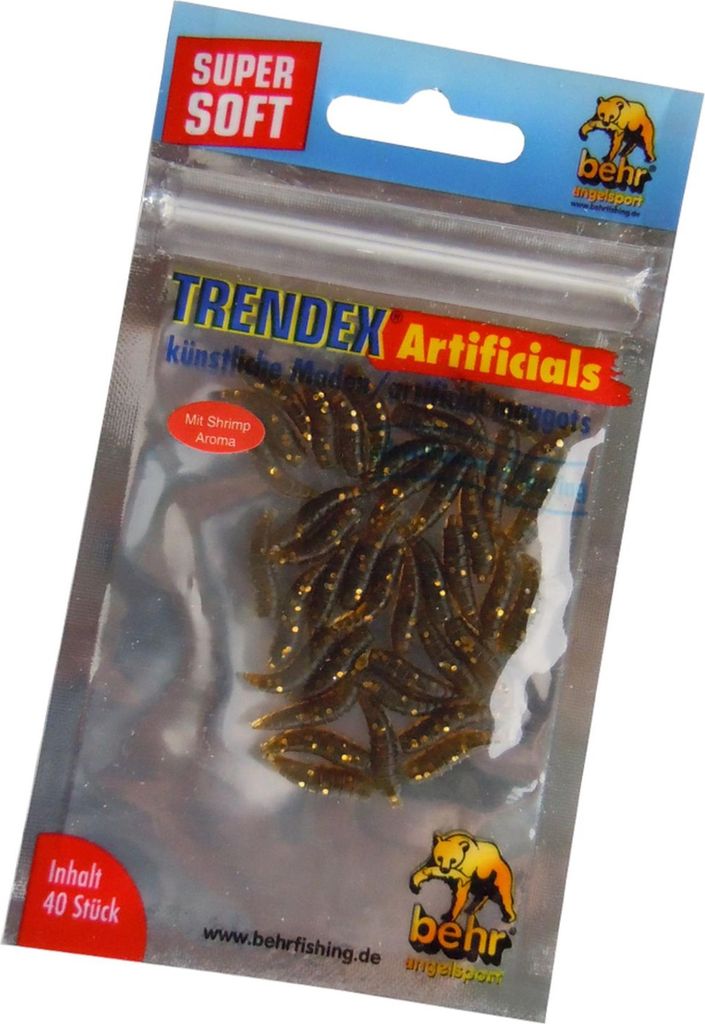 Behr 40 künstliche Maden - Gummimaden Forellenköder, Produktbild 