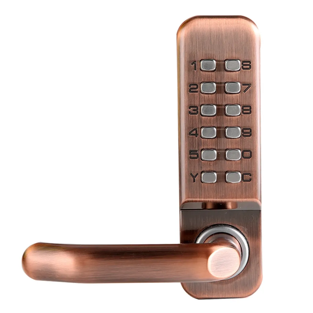 Serrure de porte intelligente à code noir mat pour sécurité maison - 4