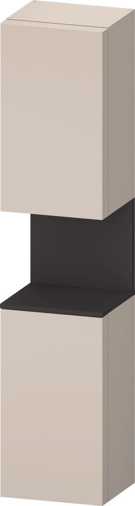 Duravit Qatego Hochschrank, Türanschlag links, 400x360x1760mm, Nische Graphit Supermatt, QA1346L80910010