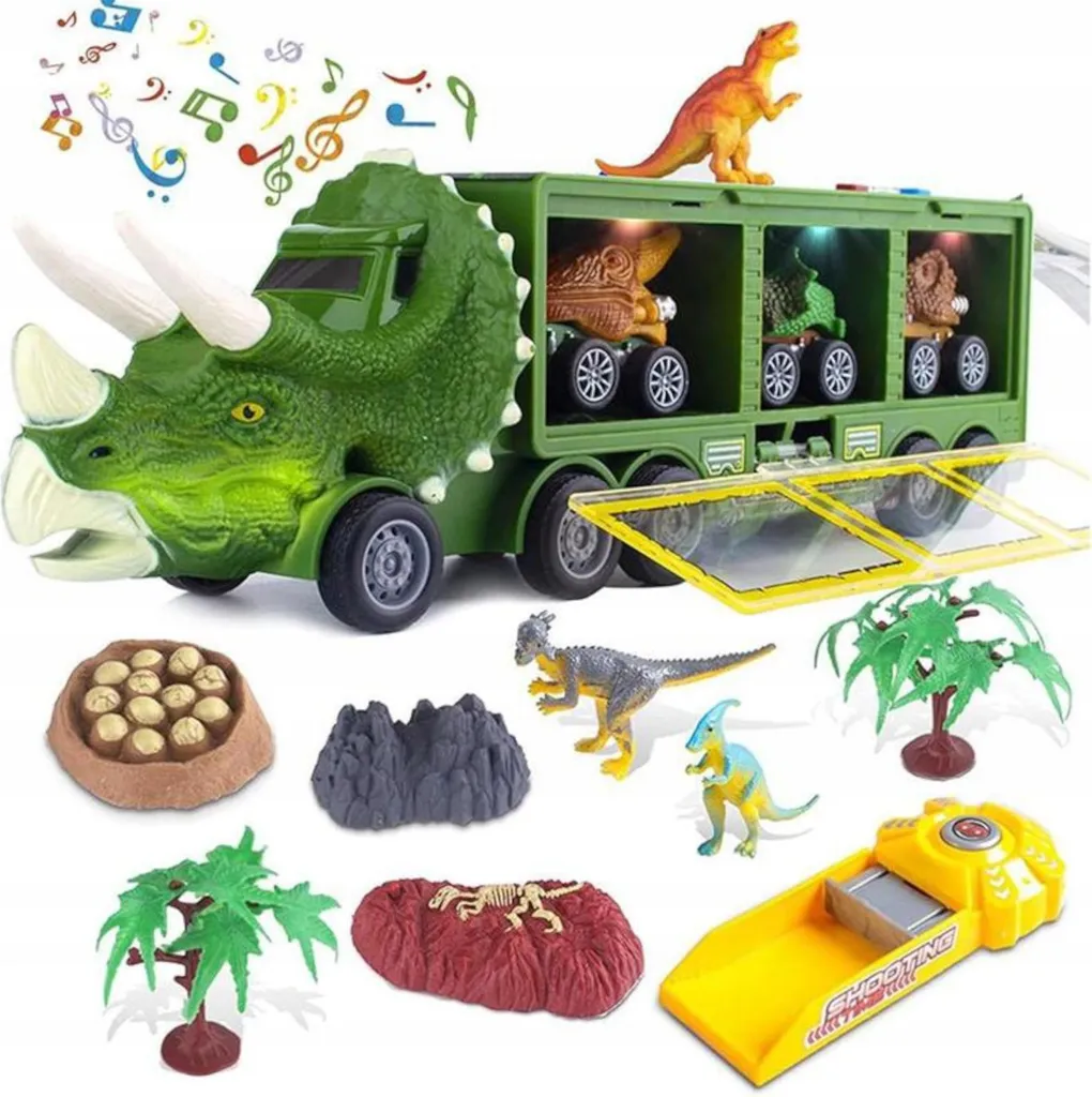 Camion dinosaure transporteur avec voitures et remorques modèle 1300A - 2
