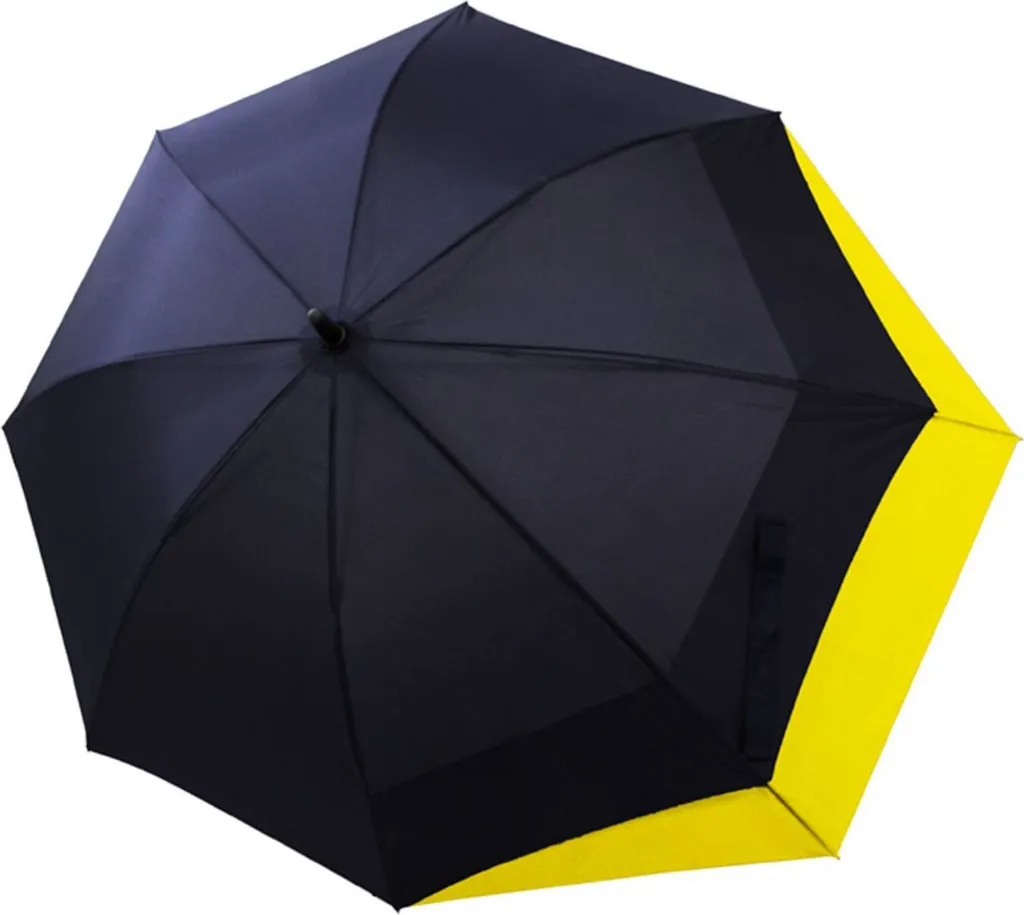 Doppler Parapluie Fibre Long Automatic Move Navy Yellow - Modèle Robust