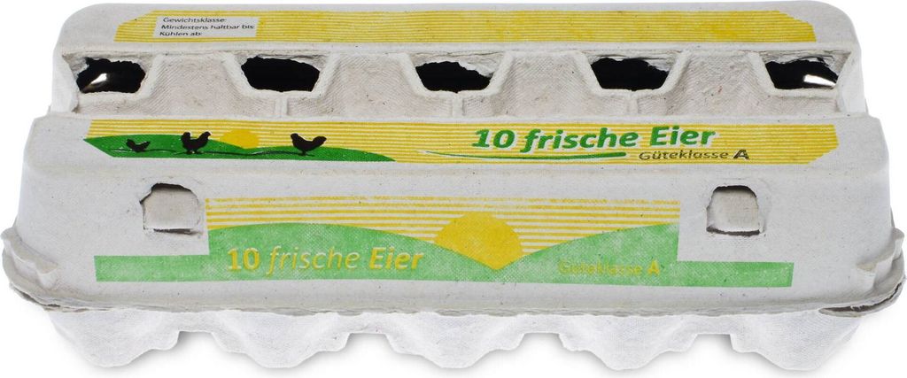 Funny 190 Stück Eierschachteln bedruckt mit "10 Frische Produktbild 