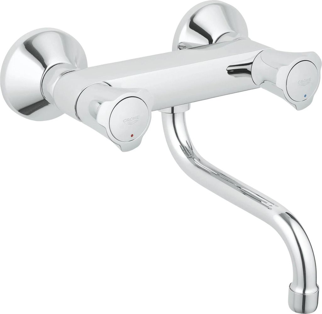 F.Grohe Costa-Spültisch-Wandbatterie Nr.31187001 verchromt