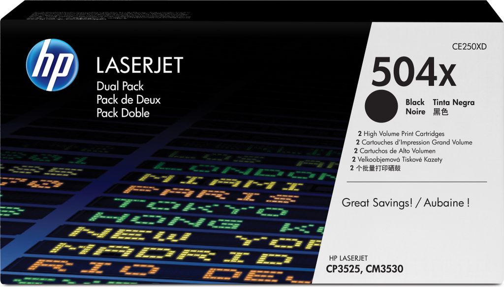 HP 504X - 2er-Pack - Hohe Ergiebigkeit - Schwarz - original Produktbild 