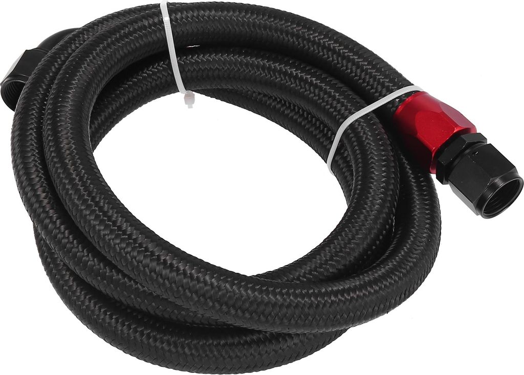 Auto Netzschlauch Kraftstoffleitung 5.3ft 5/8" mit Anschluss Nylon Geflochtener