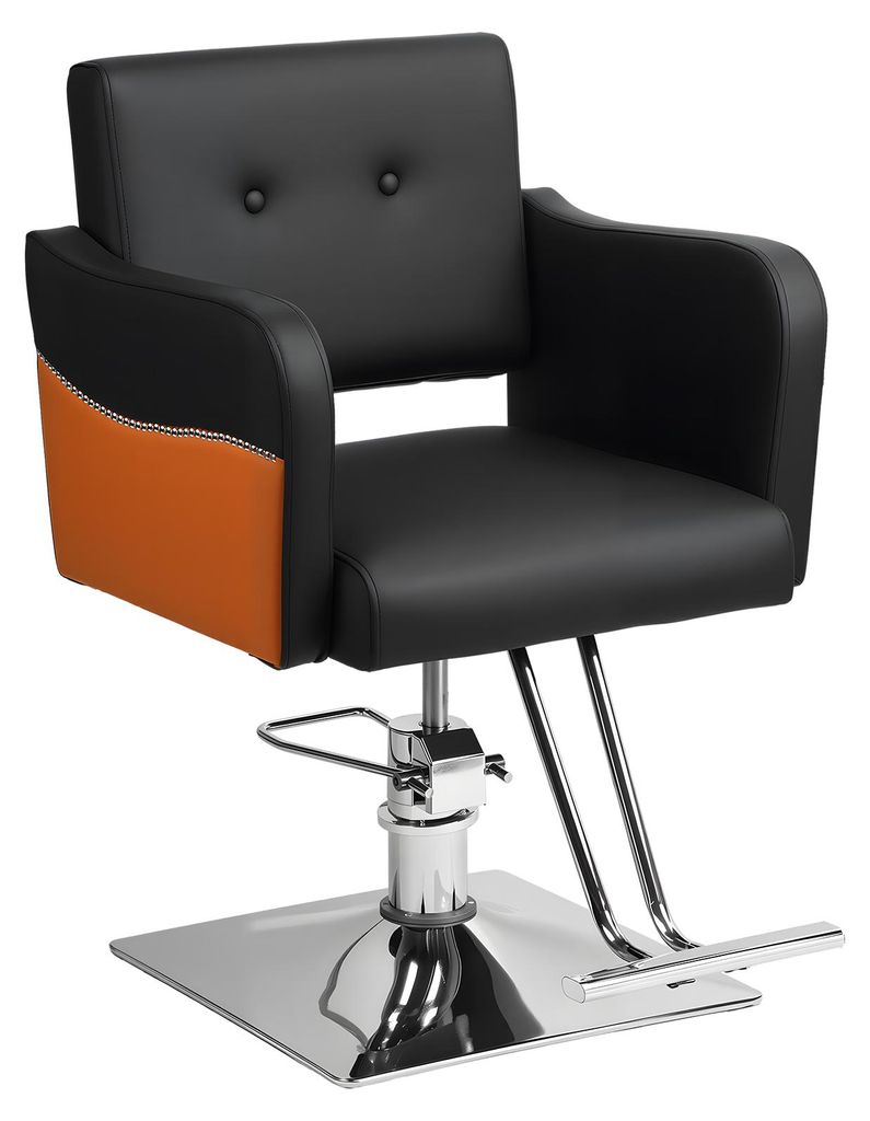 Friseurstuhl, Stylistenstuhl mit Hochleistungs-Hydraulikpumpe, 360° drehbarer Friseurstuhl, Kosmetikstudio-Ausstattung, maximale Belastbarkeit 150 kg