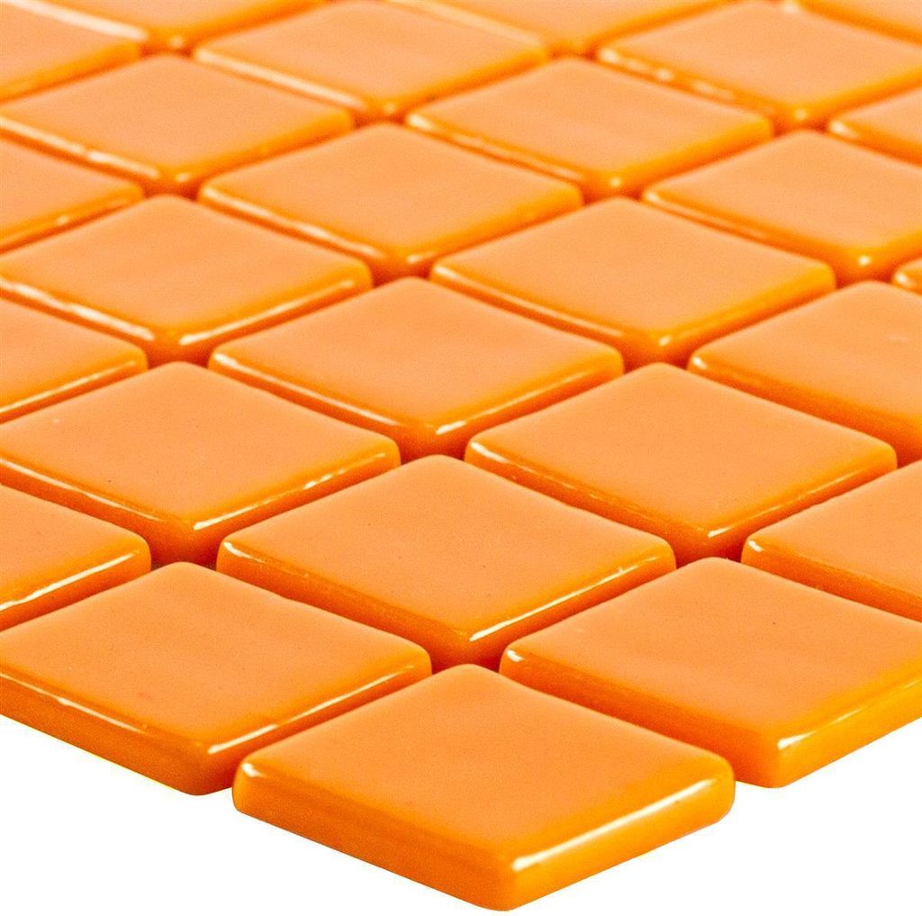 Glas Pool Schwimmbad Mosaik Pixley Orange Produktbild 