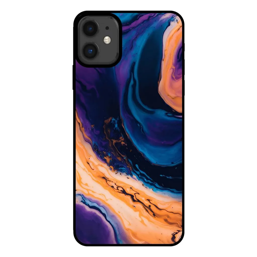 Custodia iPhone 11 Marmo Blu - Smartphonica Cover Posteriore Elegante