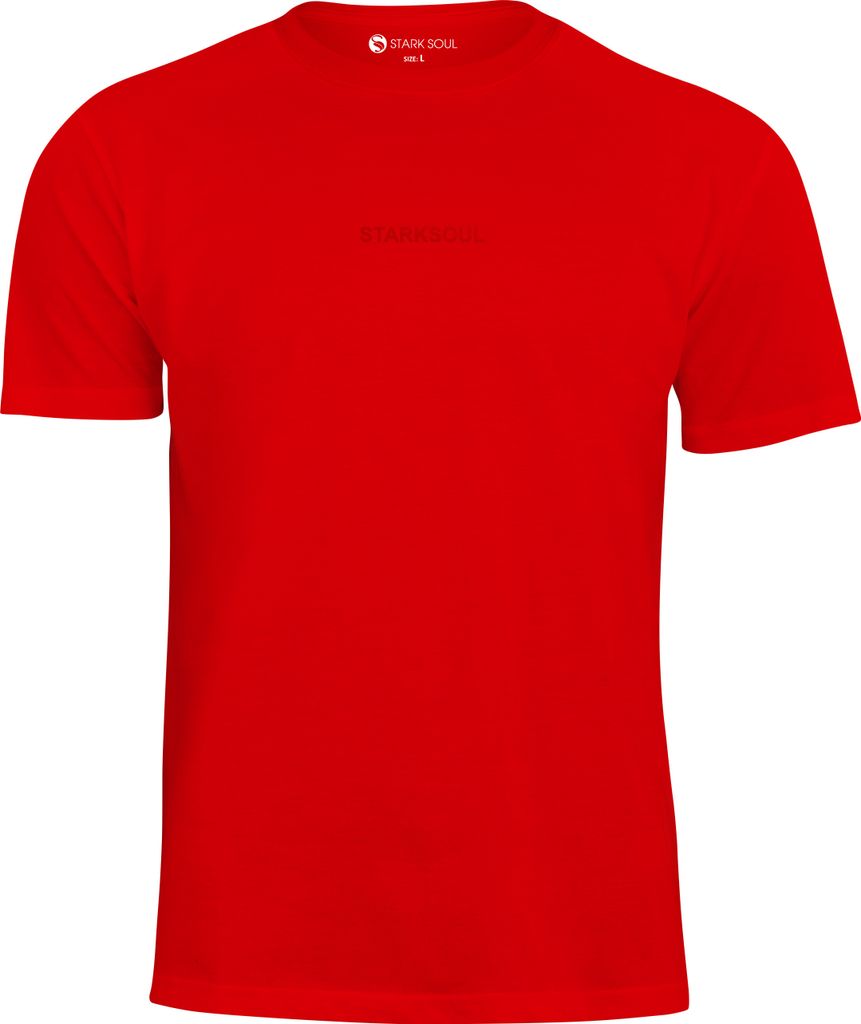 STARK SOUL T-Shirt Baumwolle STARK SOUL EMBOSSED – Rot - Gr.: XL