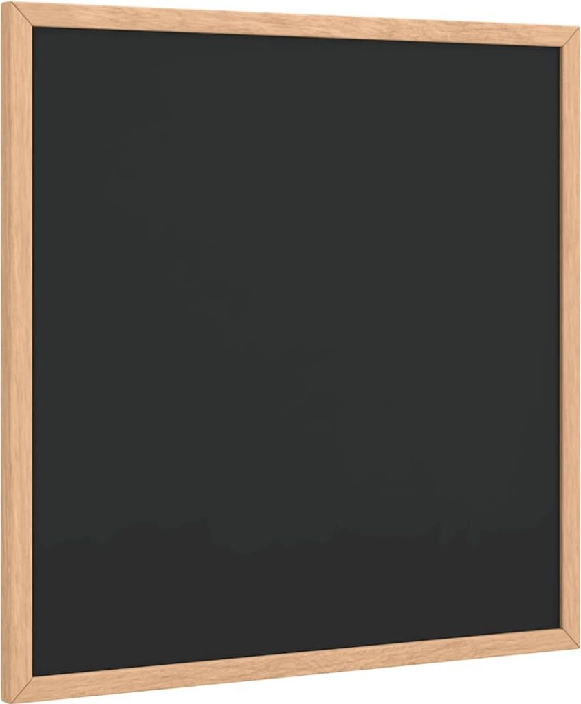 Kreidetafel mit massivem Kiefernholzrahmen Schwarz 40x40 cm