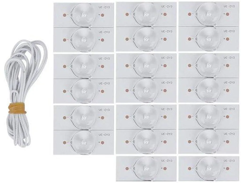 Module LED SMD 3V universel avec lentille optique pour panneaux - 20x