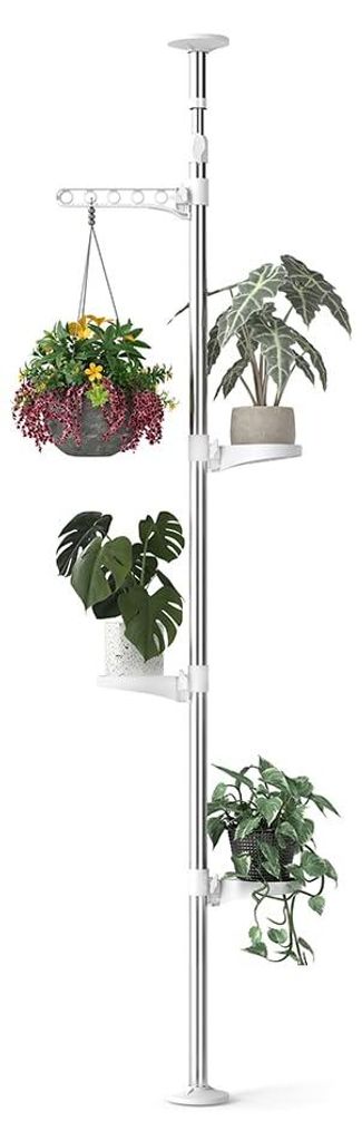 4-stöckiges Blumenregal für den Innenbereich, Balkon, als Bodenständer, Pflanzenregal oder zur Präsentation in Blumenläden; Metall-Pflanzenst...
