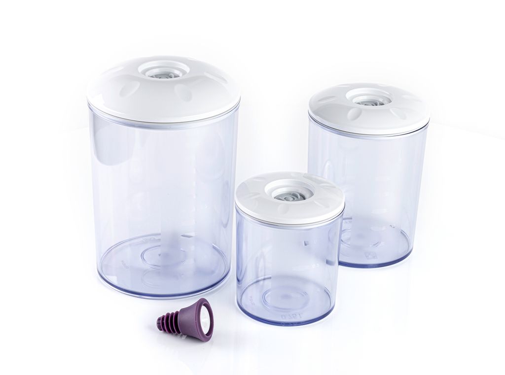 Vakuumierbehälter Set VCK 525, rund, 0,75 / 1,5 / 3 Liter, Produktbild 