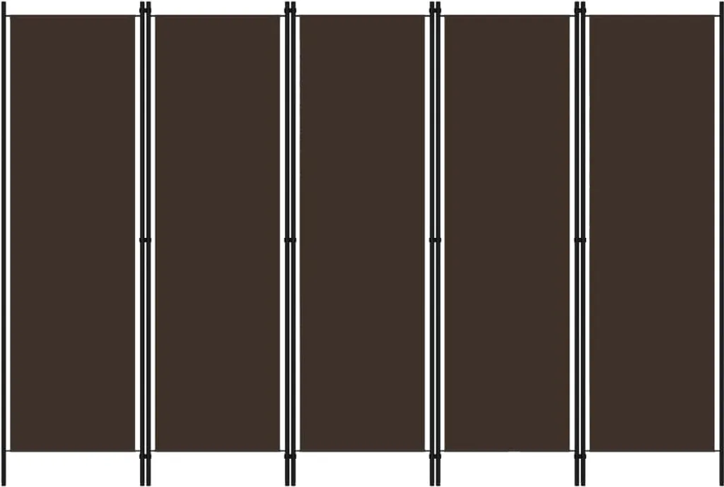 Séparation de pièce 5 pièces brun 250x180 cm - Cloison bois naturel