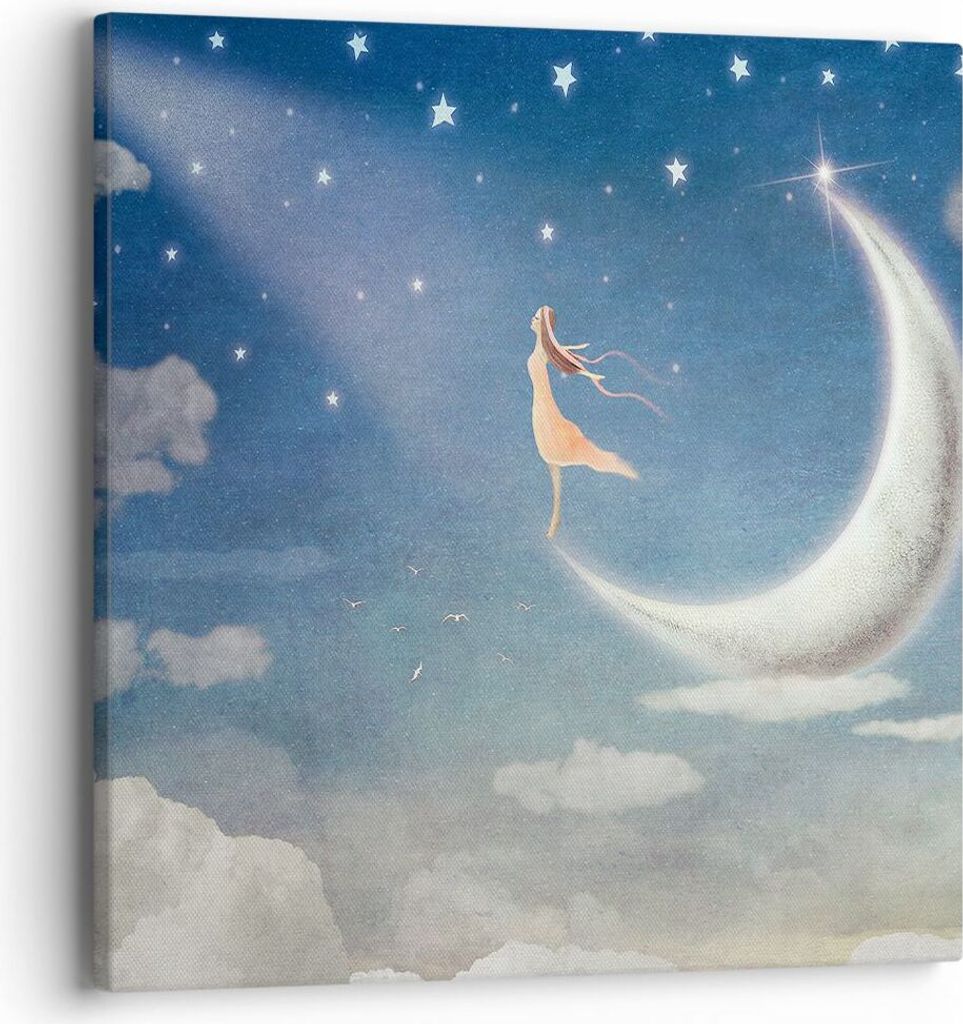 Bild auf Leinwand - Leinwandbild - himmel stern - 40x40cm - Wand Bild - Wanddeko - Wandbilder - Leinwanddruck - Bilder - Kunstdruck - Wanddekoratio...