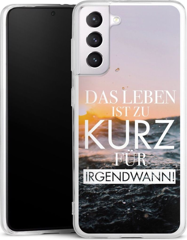 DeinDesign Handyhülle für Samsung Galaxy S21 5G Silikon Hülle Case Smartphone Schutzhülle Meer Statement Spruch