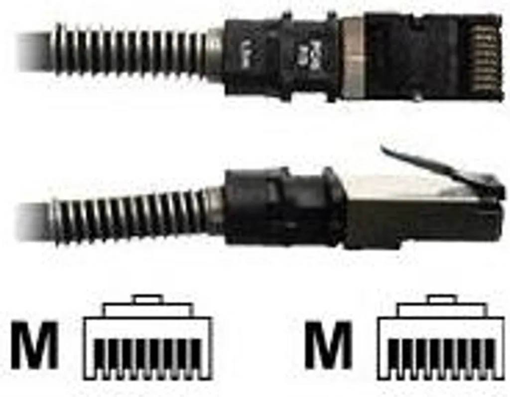 Patchsee PCI6-F/10 Cavo Patch RJ45 Cat.6a FTP Nero | 10 Gbit/s e Tracciamento Luce