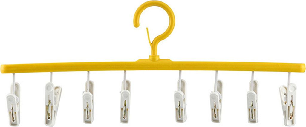 Kleiderbügel zum Trocknen von Kleidung, 8 Clips, 360 Grad drehbar, winddicht, Wäschebügel aus Kunststoff, Halter für Unterwäsche und Socken, H...