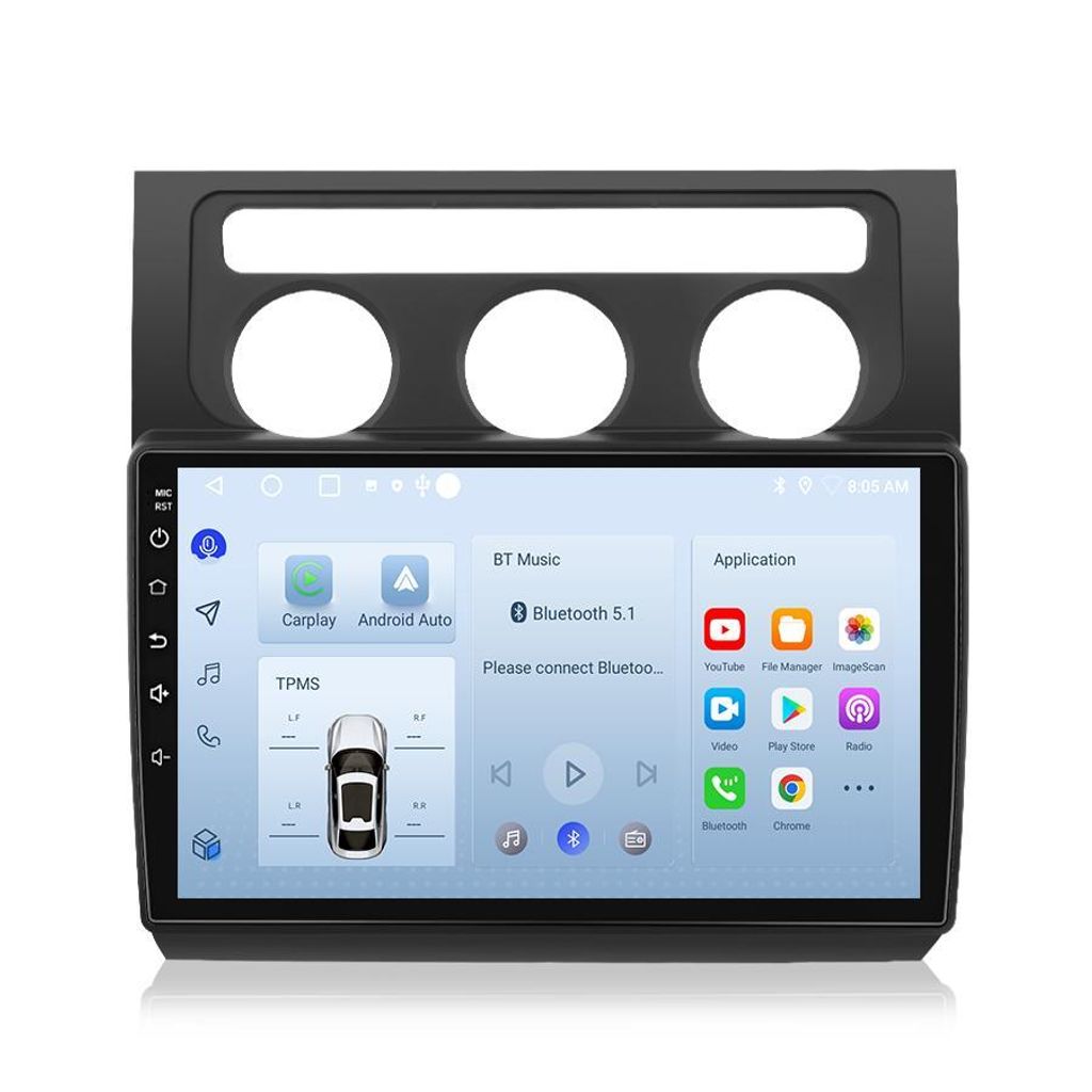 128GB Android autorádio pro VW Touran 1T 2003–2010 9’‘ Obrázek produktu 