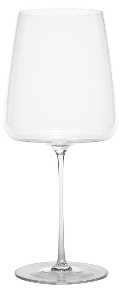 Zafferano Ultraleicht-Rotweinglas aus hochwertigem Kristallglas, 75 cl Fassungsvermögen, modernes Design, 2er-Set, transparent, elegante Oberfläche