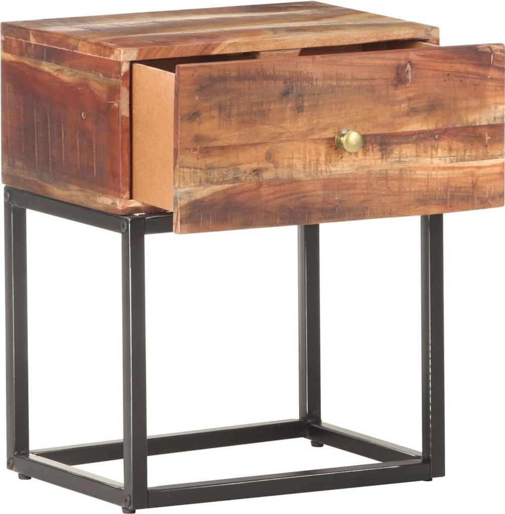 vidaXL Nachttisch 40x30x50 cm Raues Akazienholz