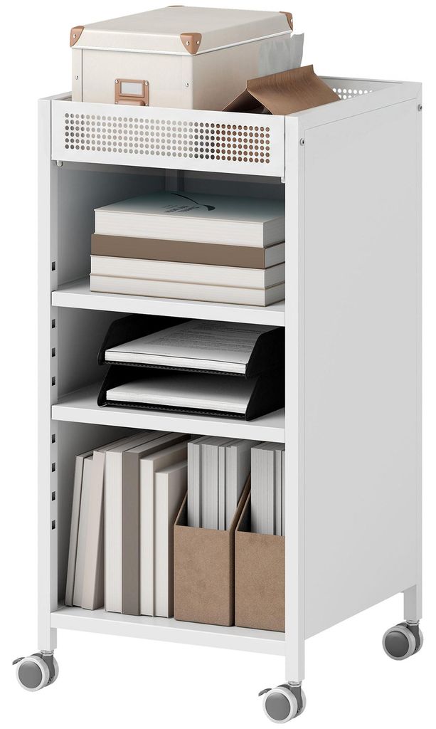 Libreria HOMCOM con rotelle, carrello porta libri con Immagine del prodotto 