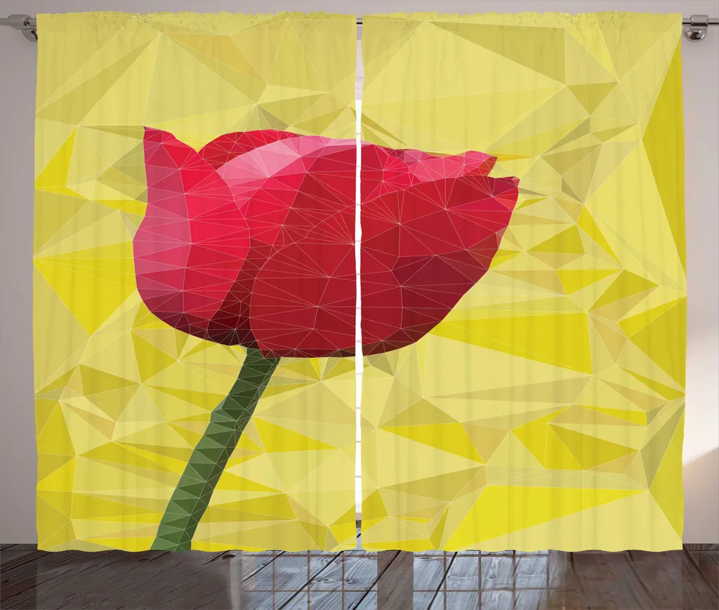 Rideau anti-vis-à-vis 280x225 cm, motifs fleurs pour décorer une chambre