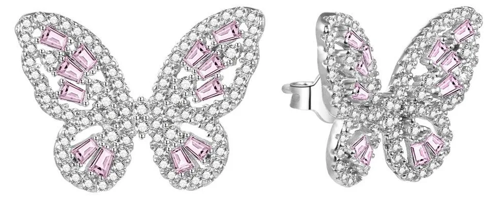 Boucles d'oreilles papillon argentées : bijoux chic et raffinés