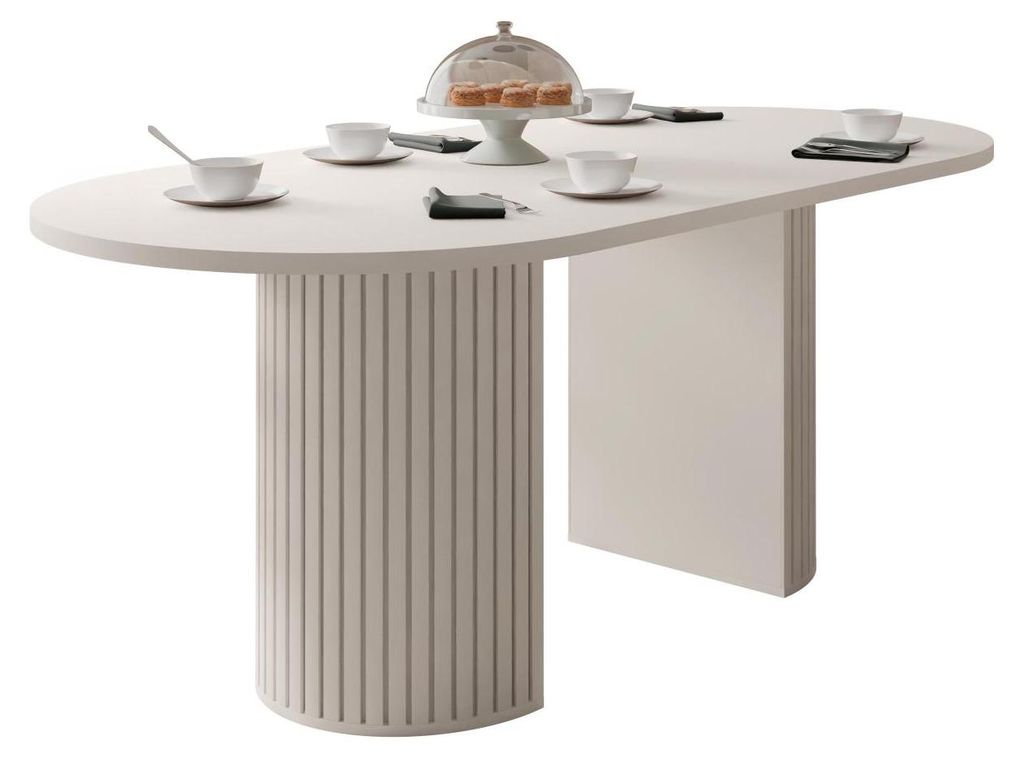 MIRJAN24 Tisch Wotkon, Esszimmer Tisch (Farbe: Sandbeige) Produktbild 