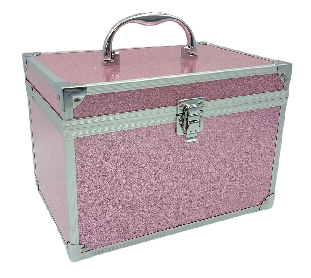 Glanzende make-up tas - Roze Productafbeelding 