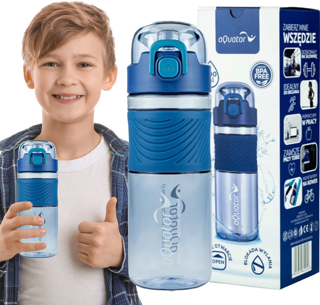 Kinder Trinkflasche für die SCHULE Aquator water flasche Produktbild 