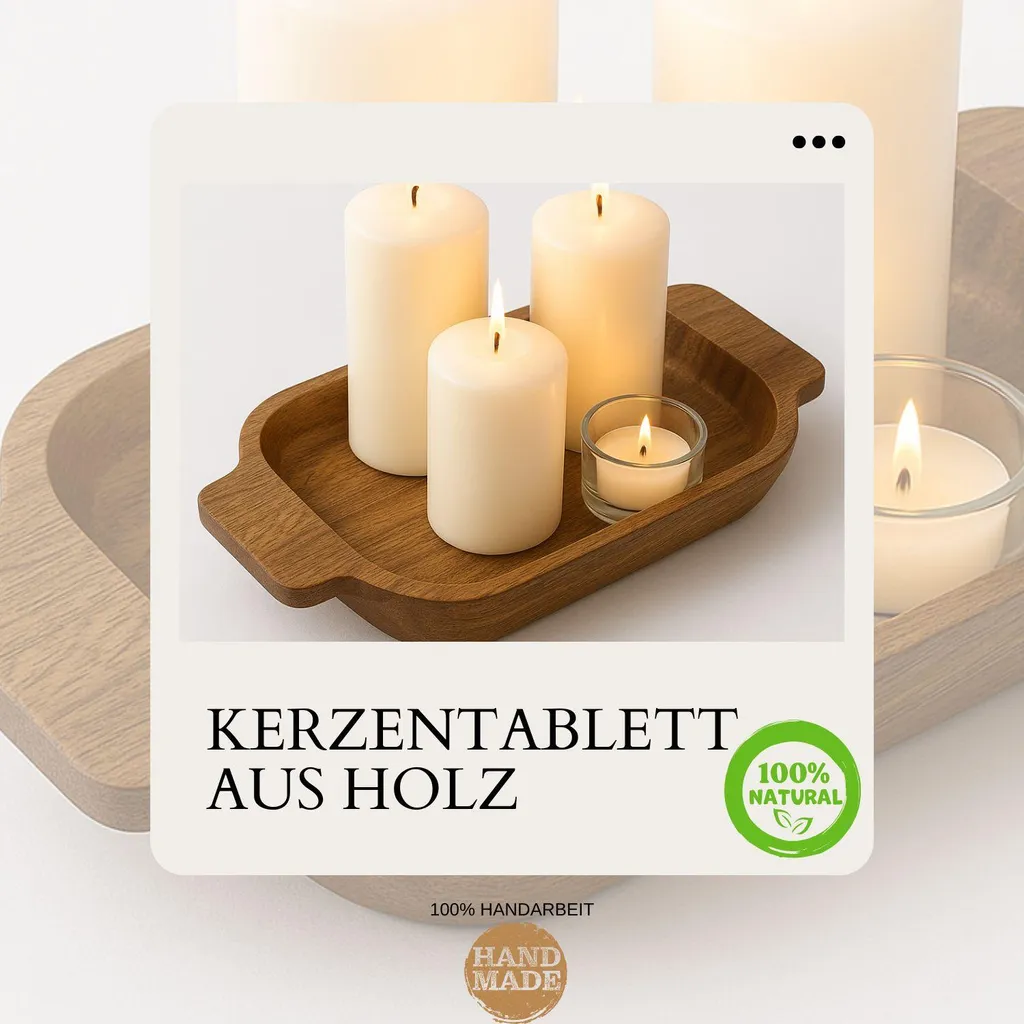 Vassoi Legno Marrakesh Set 3 Pezzi | Decorazione Boho Chic Ovale - 2