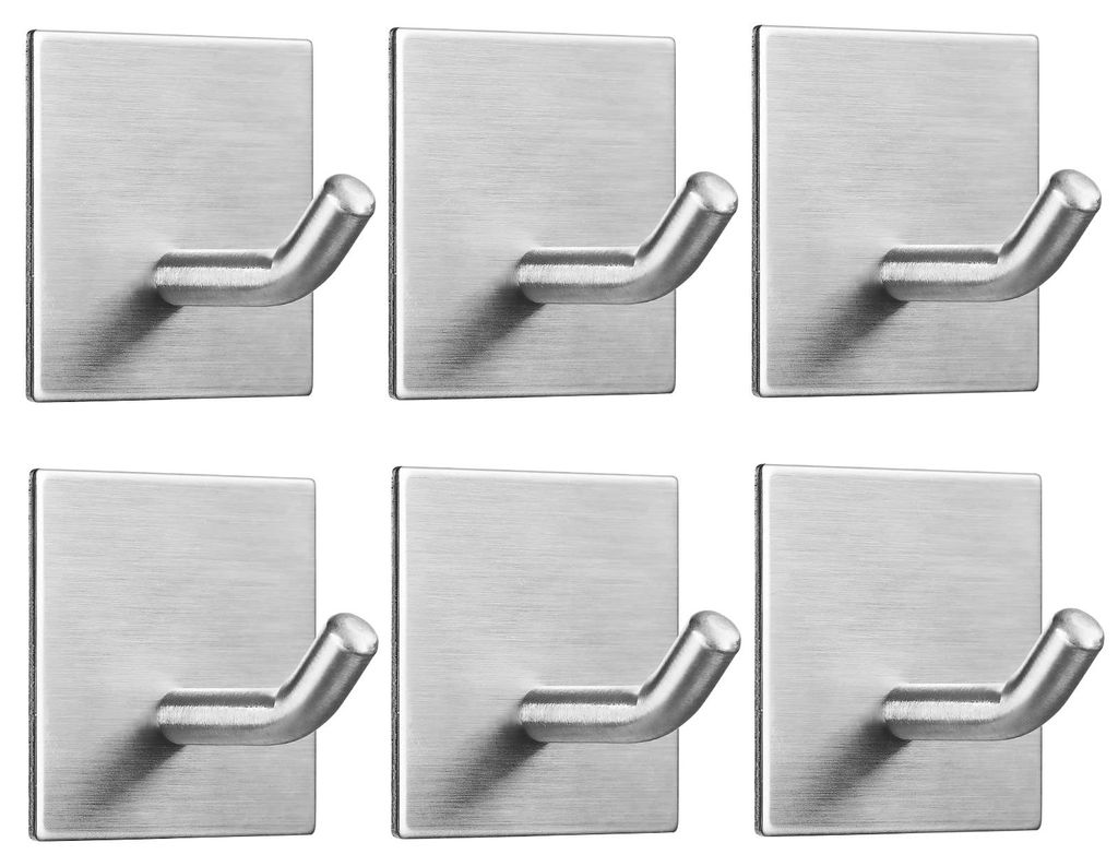 Selbstklebender Haken, Handtuchhaken ohne Bohren, robuster, rostfreier Wandhaken zur Wandmontage, Aufbewahrungsmöglichkeit für Schlüssel, Handt...