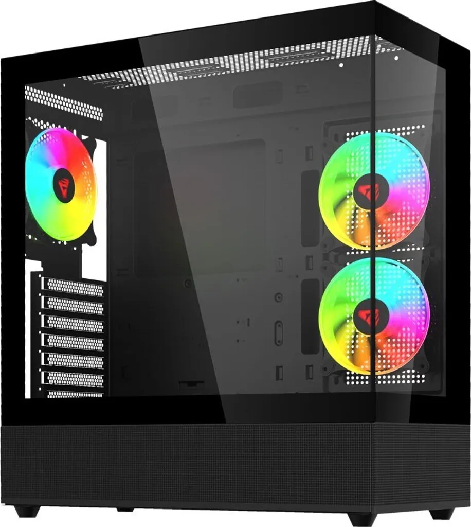 Case Gaming Savio SIGMA X1 Black: Ventole ARGB e USB-C Frontale