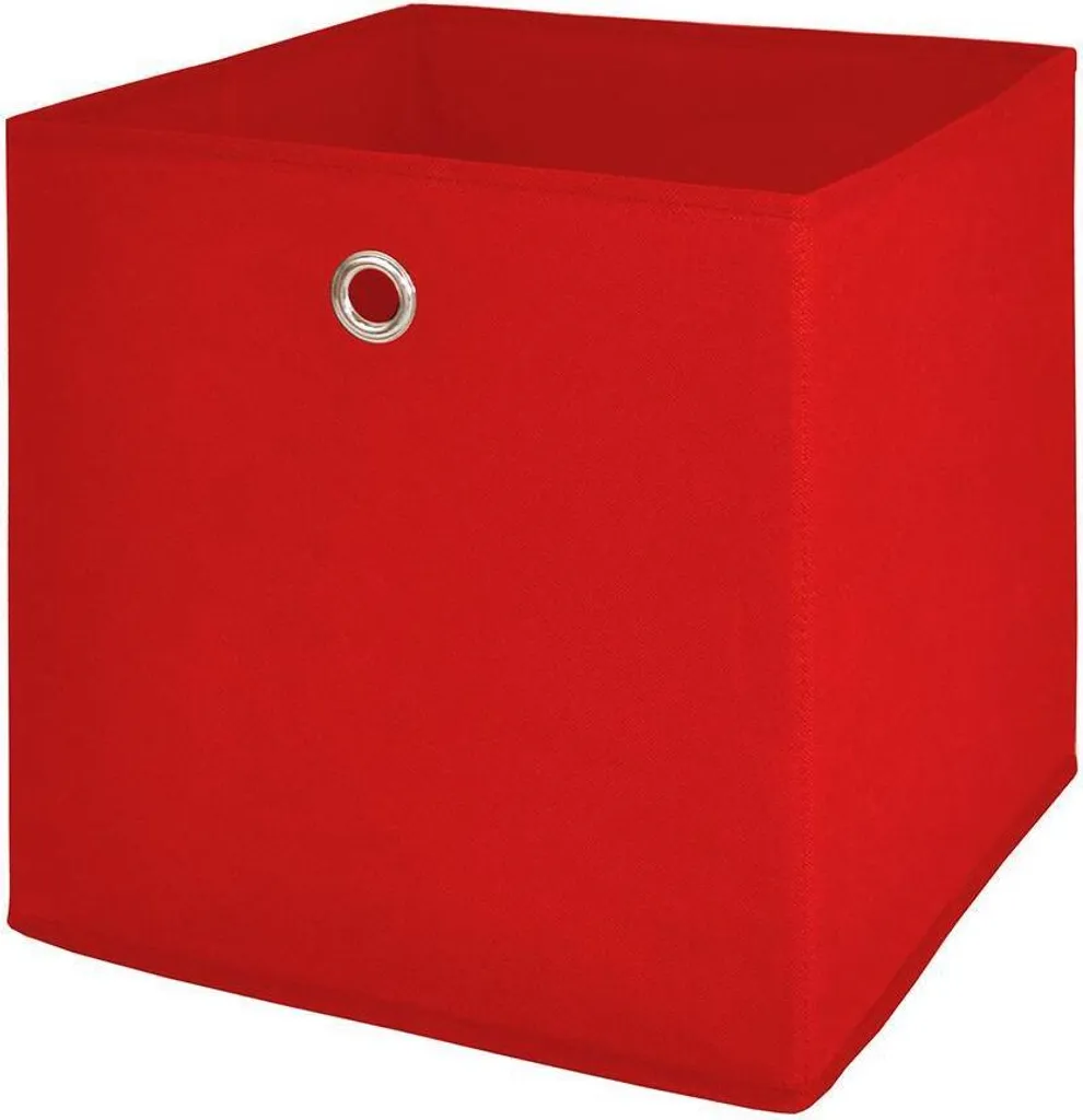 Bac de Stockage Rouge 32x32x32 cm en Polypropylène Robuste et Pliable