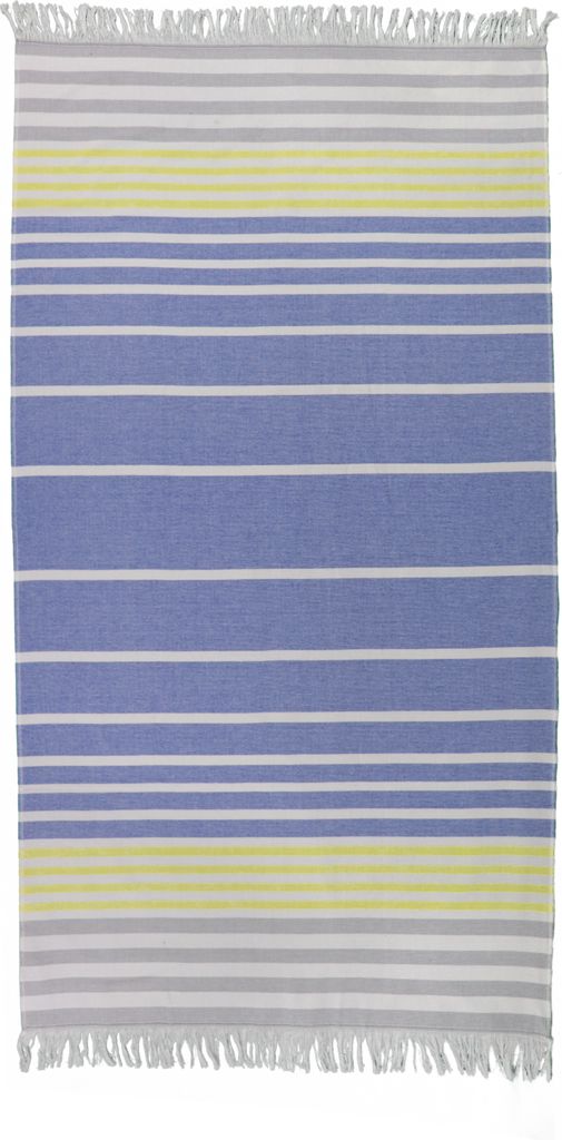 jilda-tex Hamamtuch 90 x 180 cm Badetuch Handtuch Saunatuch (Summer Stripes Yellow) 100% Baumwolle
