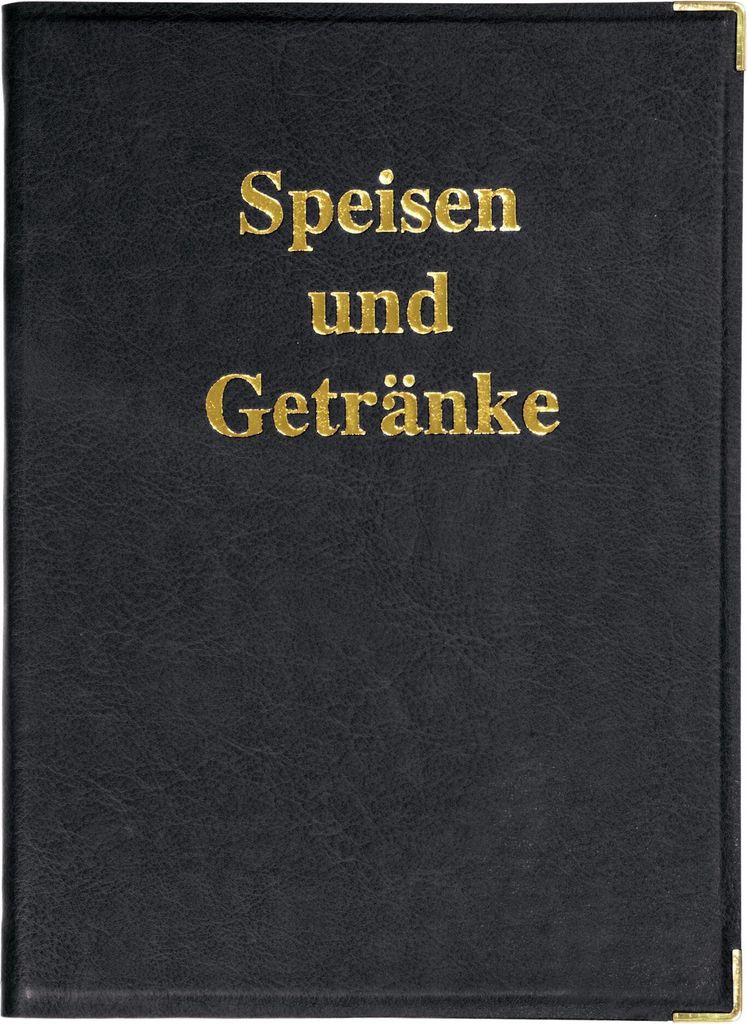 SIGEL SM100 Speisekarten-Mappe, Gummi-Bindung, A4, schwarz