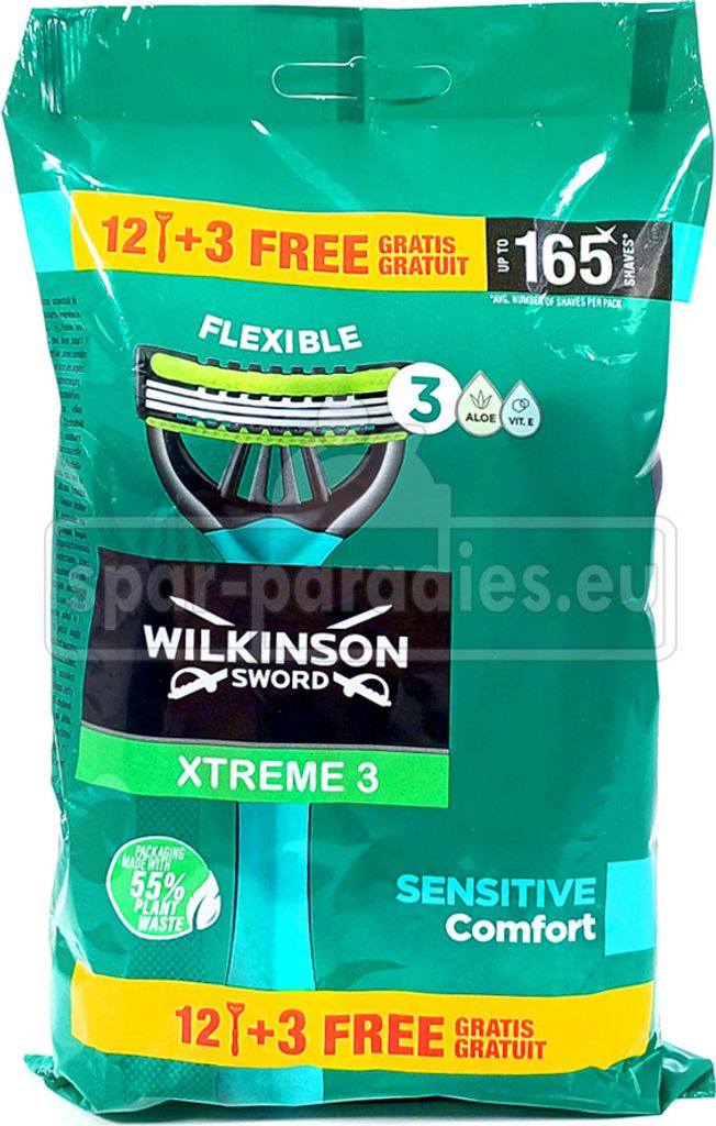 Wilkinson Xtreme 3 Sensitive Comfort Einwegrasierer, 15er Produktbild 