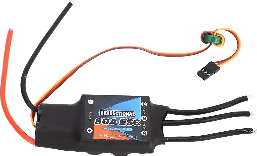 Contrôleur ESC 80A pour Propulseur de Bateau et Voiture RC Brushless