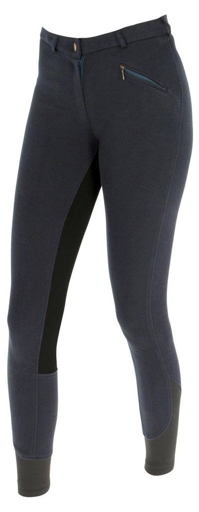 Covalliero Reithose Damen Economic Vollbesatz Damenreithose Blau 32