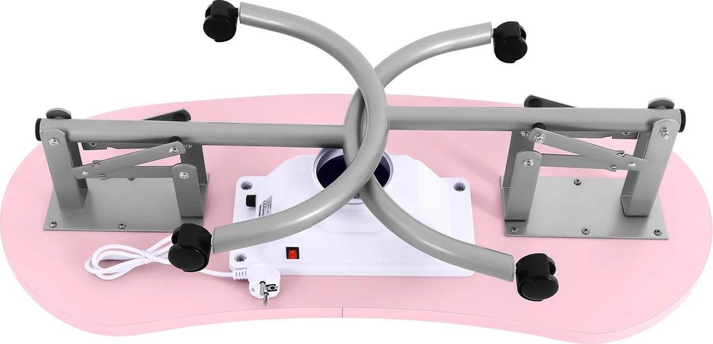 Maniküretisch - Nagelstation - 5,5 W - 220–240 V - 30 kg Tragkraft - 90×40 cm Arbeitsfläche - Montage - Violett