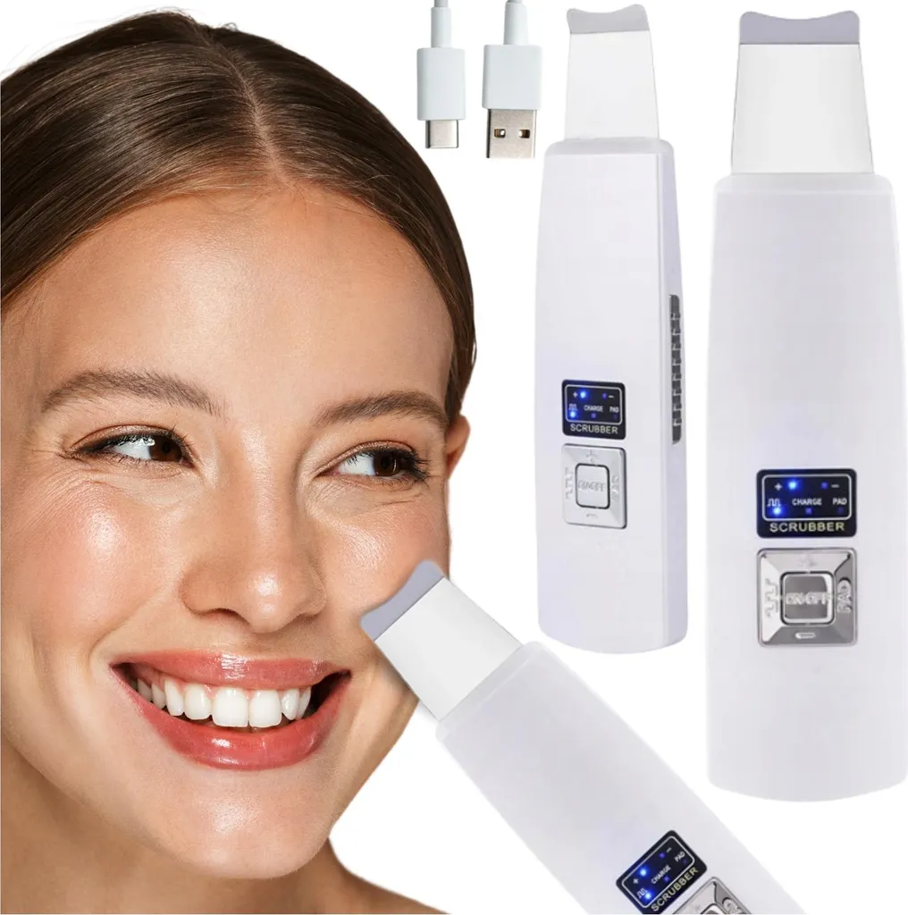 Appareil peeling ultrasons visage - 4 modes de soin et lifting cutané