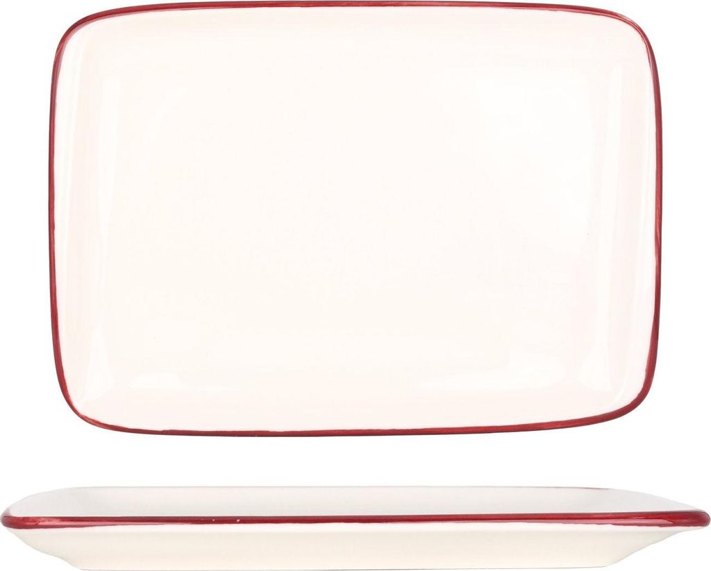 Bonna Servierschale - Linea Burgundy - Porzellan - 23x16 cm