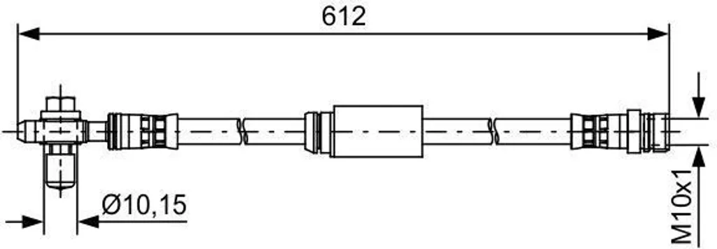 Flexible de frein arrière BOSCH compatible Jetta IV et VW Golf 6 (OE)