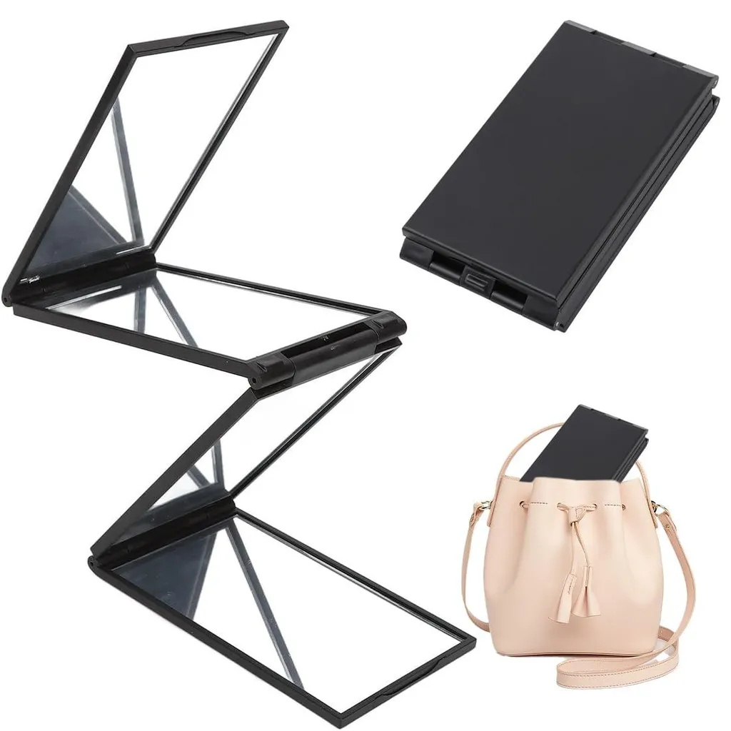 Miroir de voyage portable et compact pour les retouches de barbe