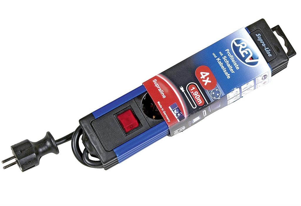 REV 0014412213, 1,9 m, Drinnen, 1,5 mm², Schwarz, Blau, Produktbild 