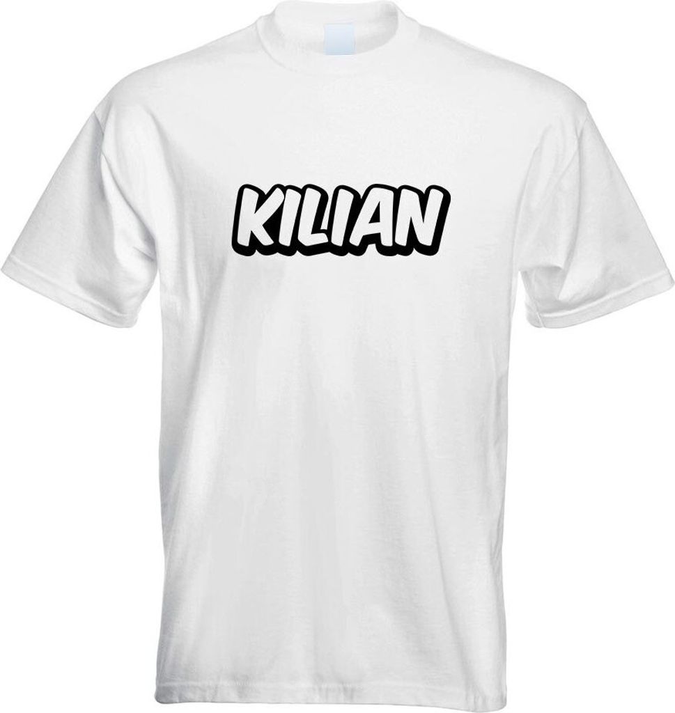 Kiwistar - T-Shirt - Weiss - Kilian Vorname Jungen Motiv Bedruckt Funshirt Design Print - mit Motiv Bedruckt - Funshirt Design - Sport - Freizeit -...