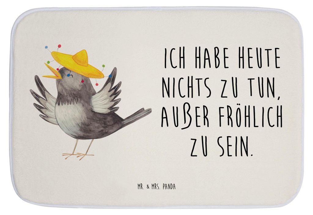 Mr. & Mrs. Panda Badteppich Rabe Sombrero - Weiß - Produktbild 